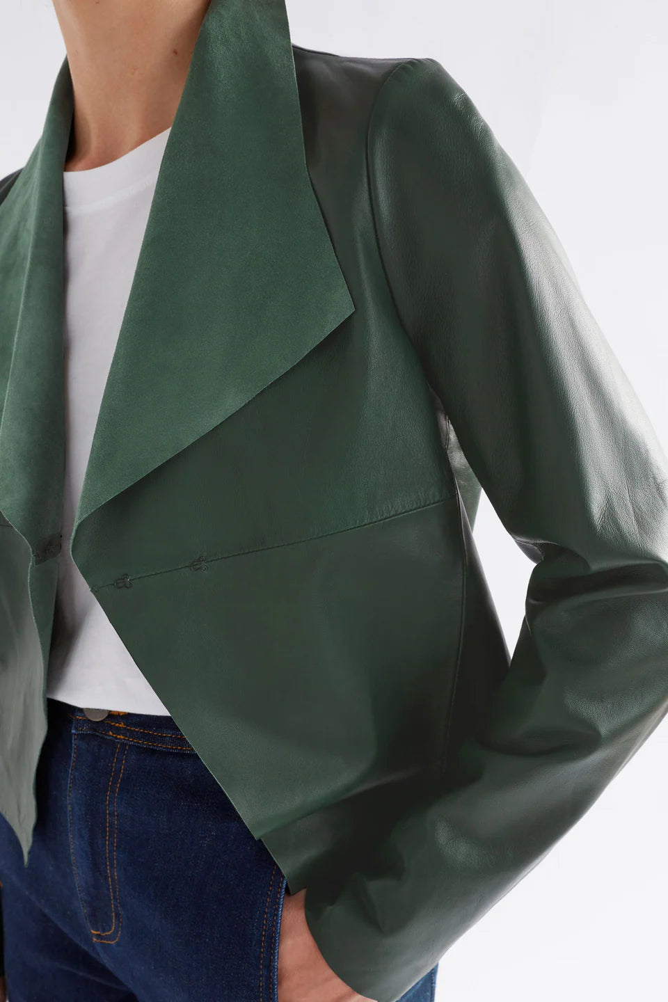 Fine Leather Jacket - Milan Green