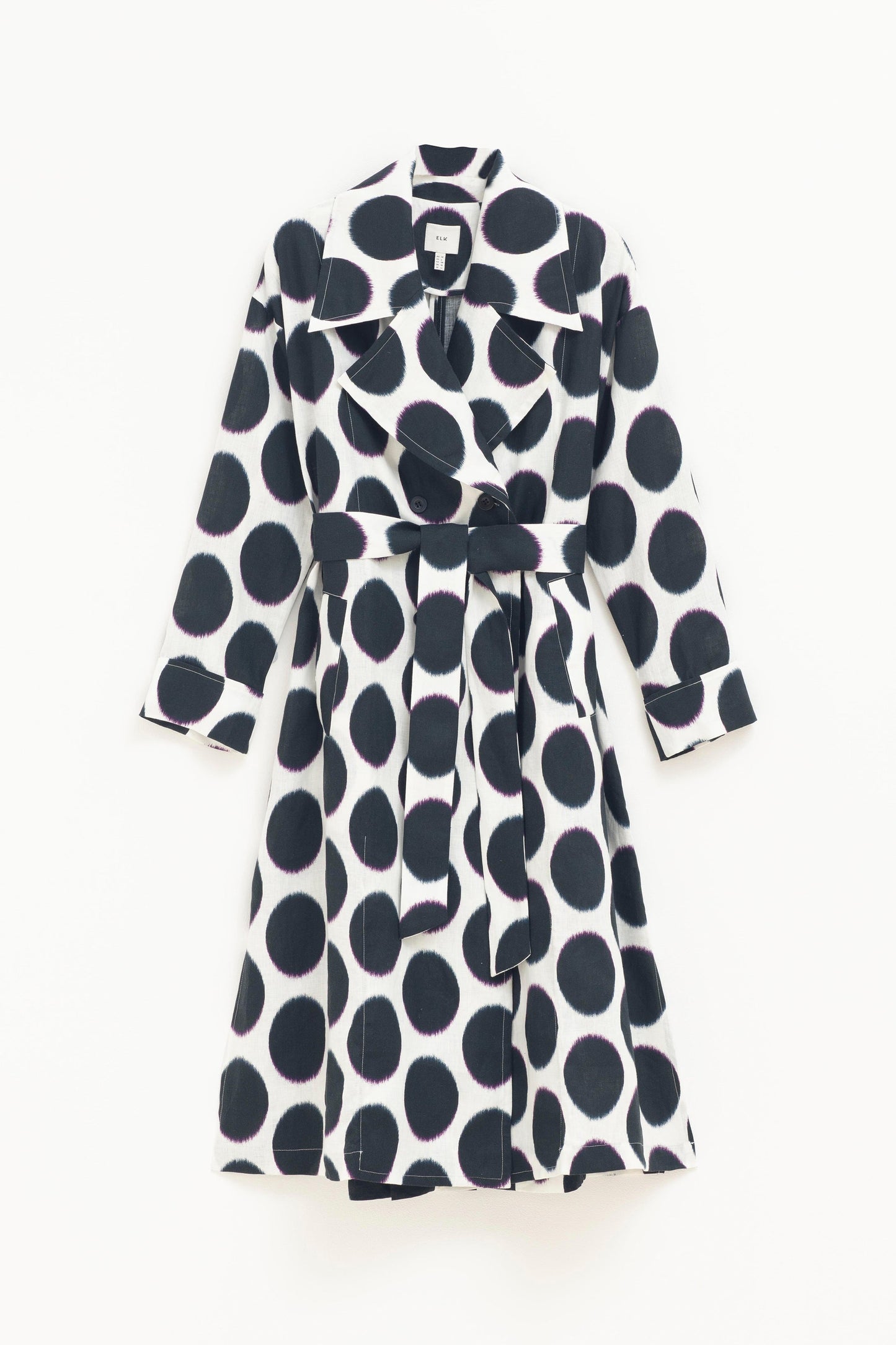 Ero Linen Trench Coat - Soft Spot Print