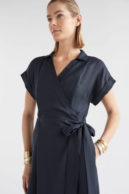 Minnen Wrap Dress - Space Blue