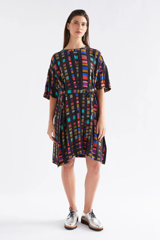Kira Short Dress - Tessela Print