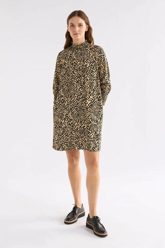 Veda Dress - Beige Sinda Print