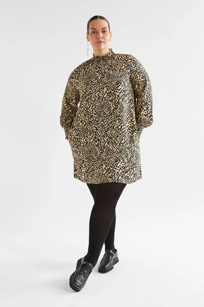 Veda Dress - Beige Sinda Print