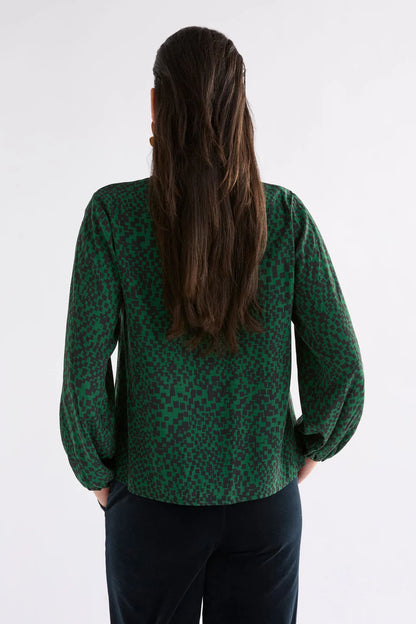 Muraa Top - Green Sinda Print