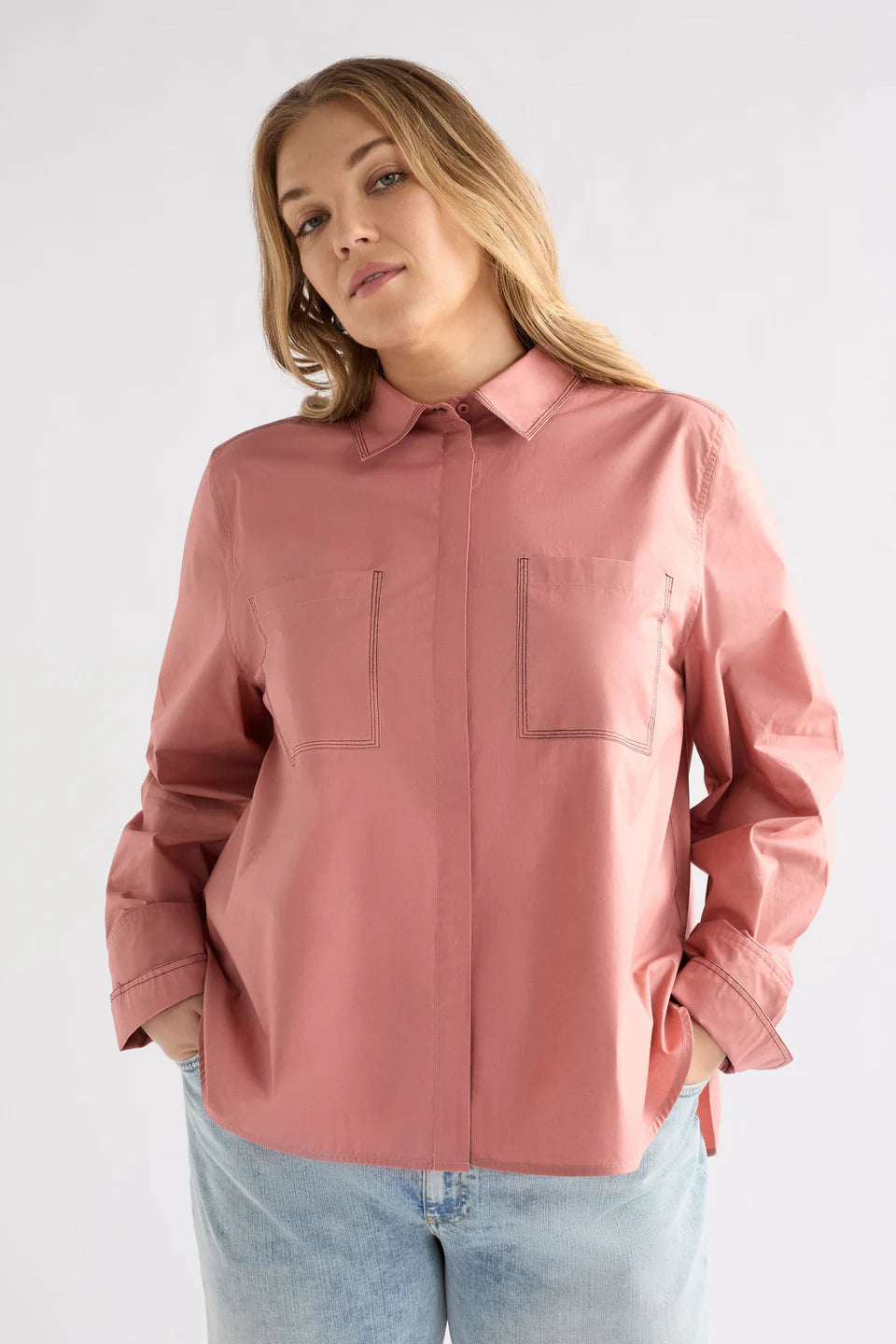 Salli Shirt - Pink Clay