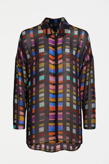 Eir Sheer Shirt - Tessela Print