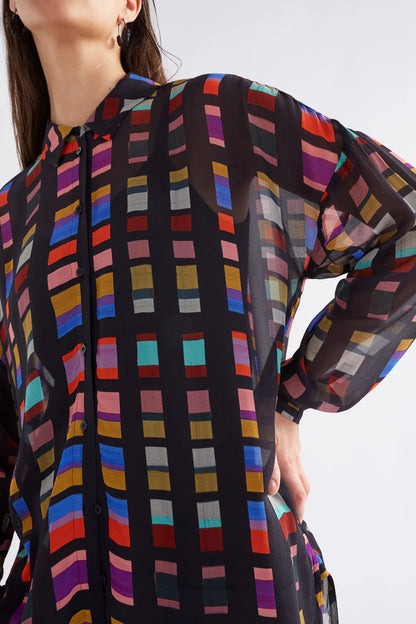 Eir Sheer Shirt - Tessela Print
