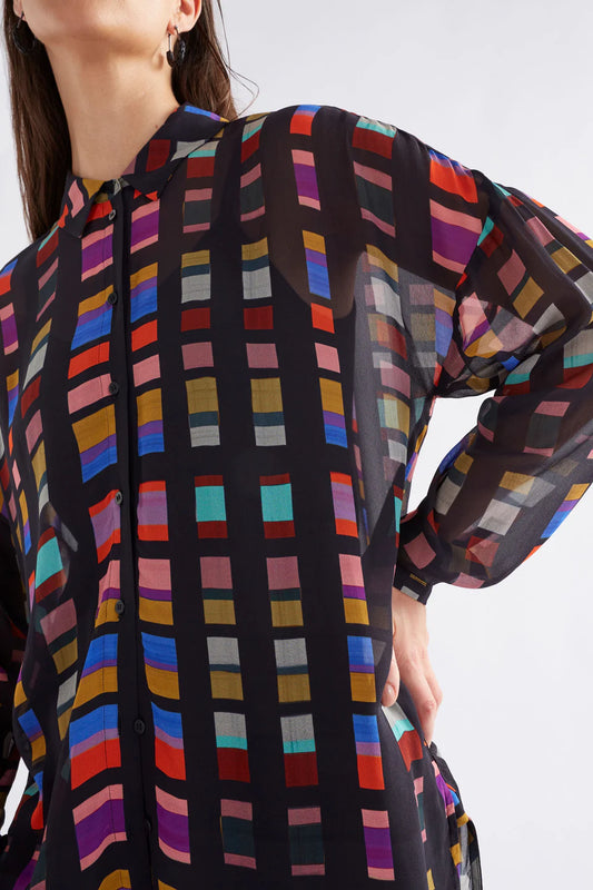 Eir Sheer Shirt - Tessela Print