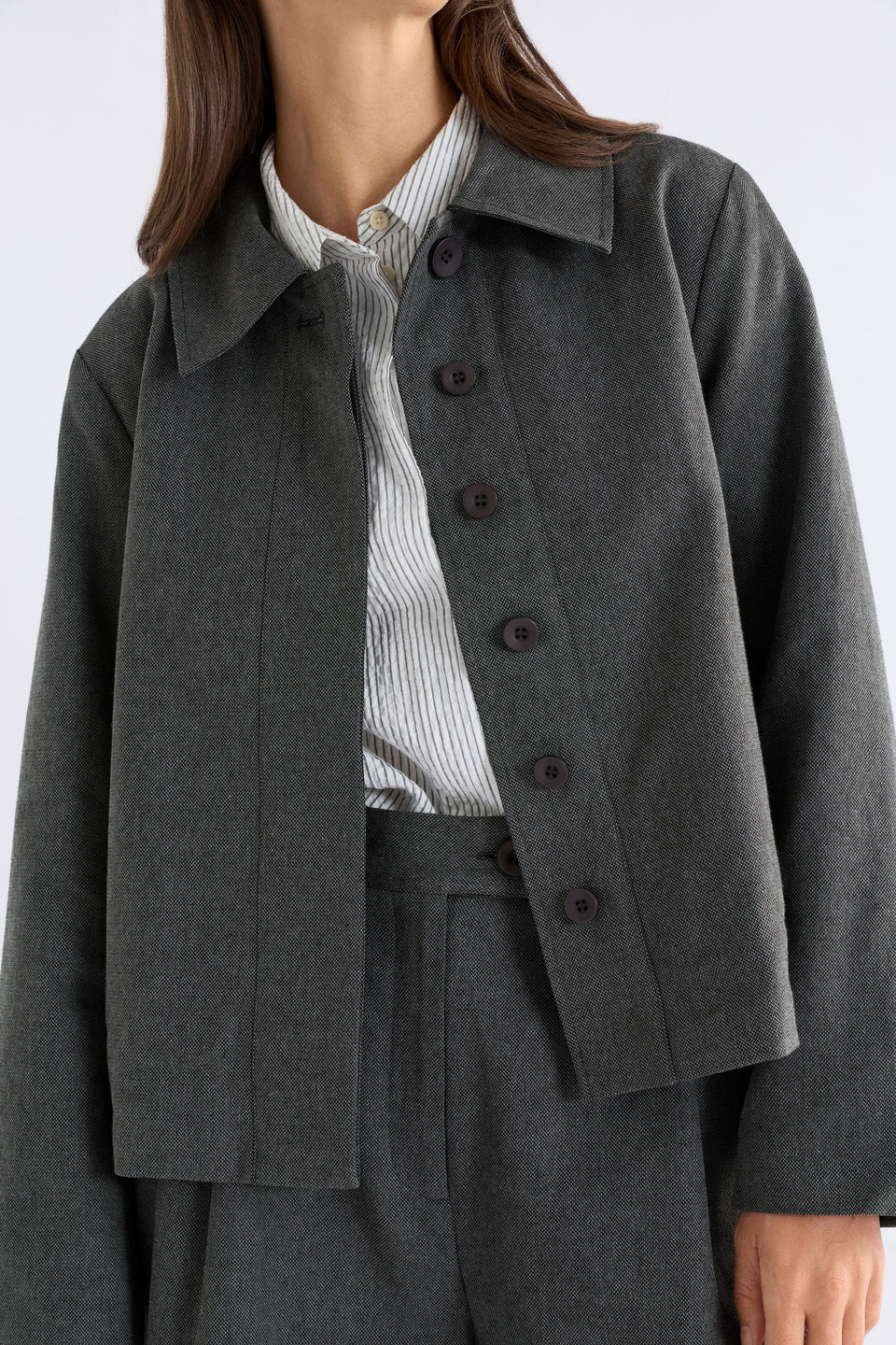 Unn Jacket - Dark Grey Marle