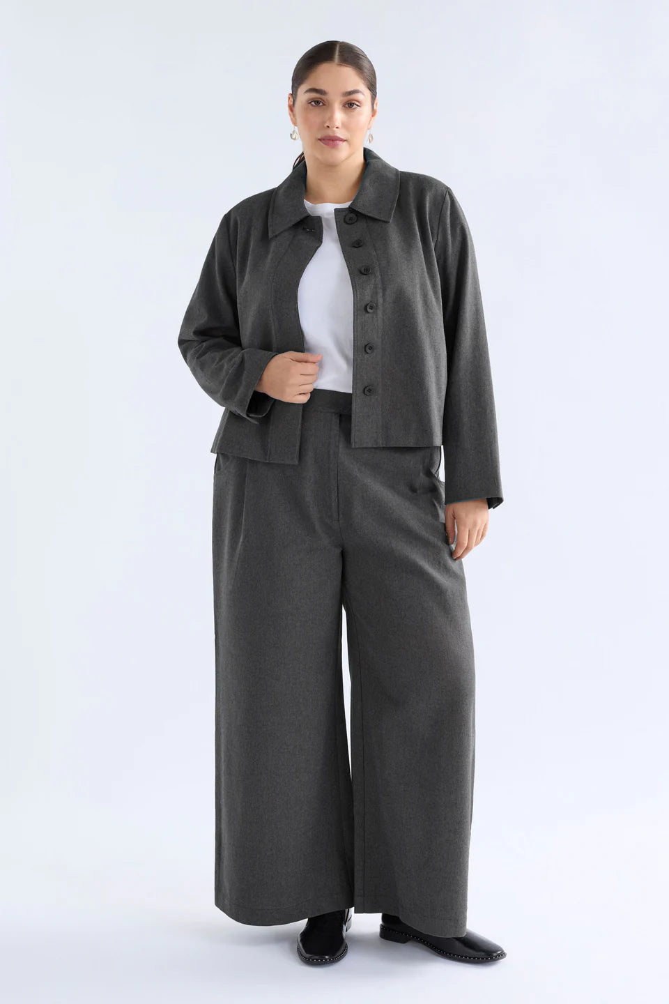 Unn Jacket - Dark Grey Marle