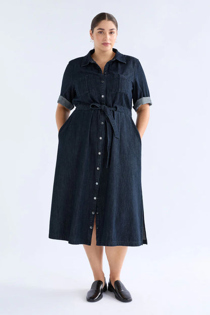 Valor Shirt Dress - Mid Blue Denim