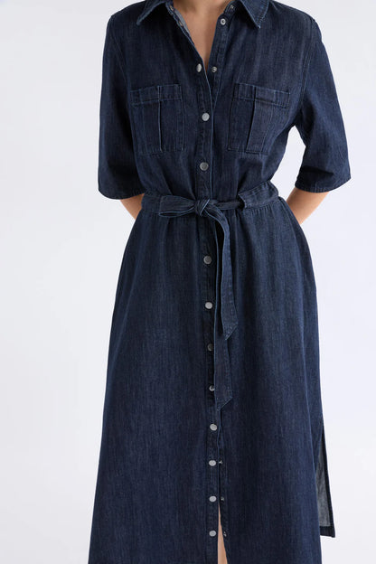Valor Shirt Dress - Mid Blue Denim