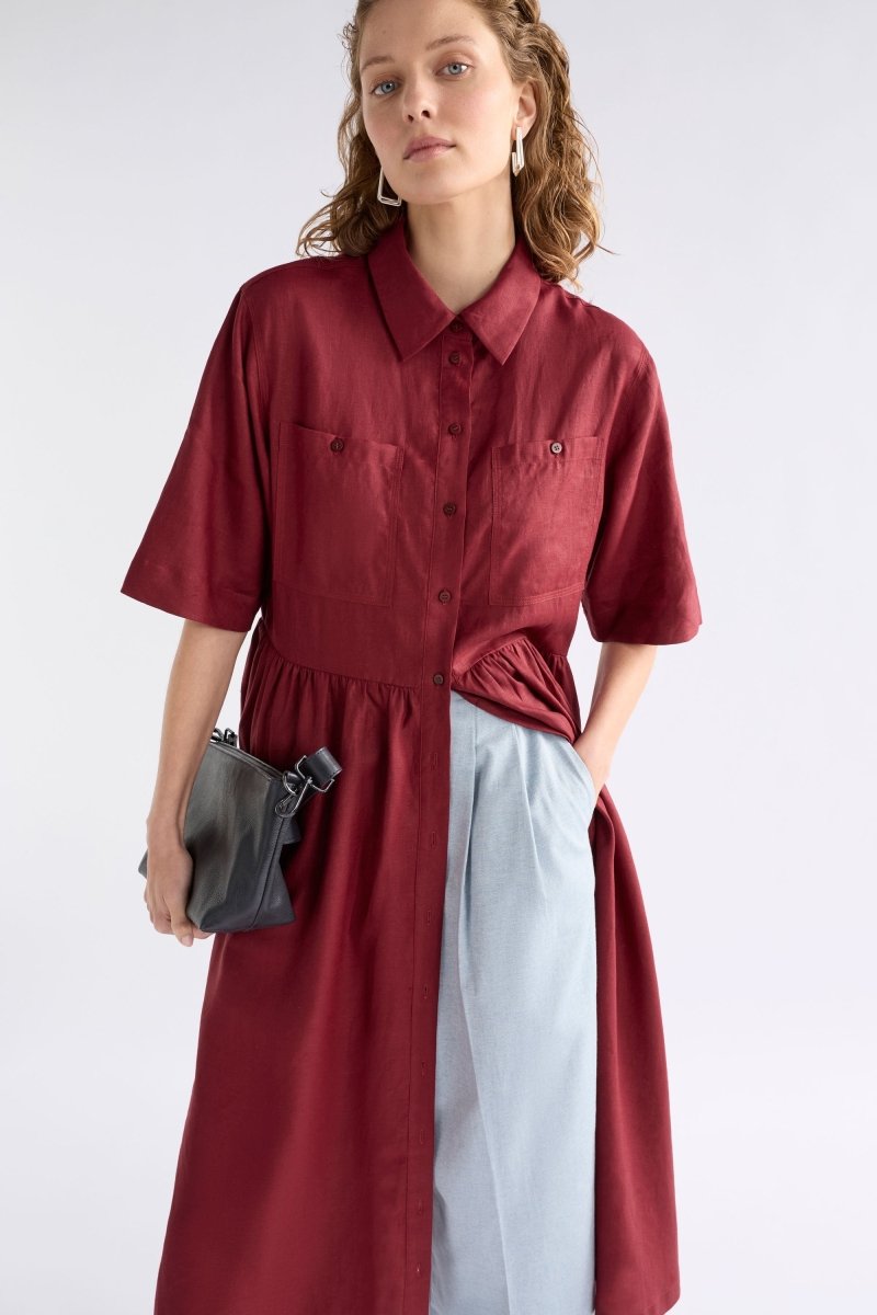 LLinen Light Dress - Bordeaux