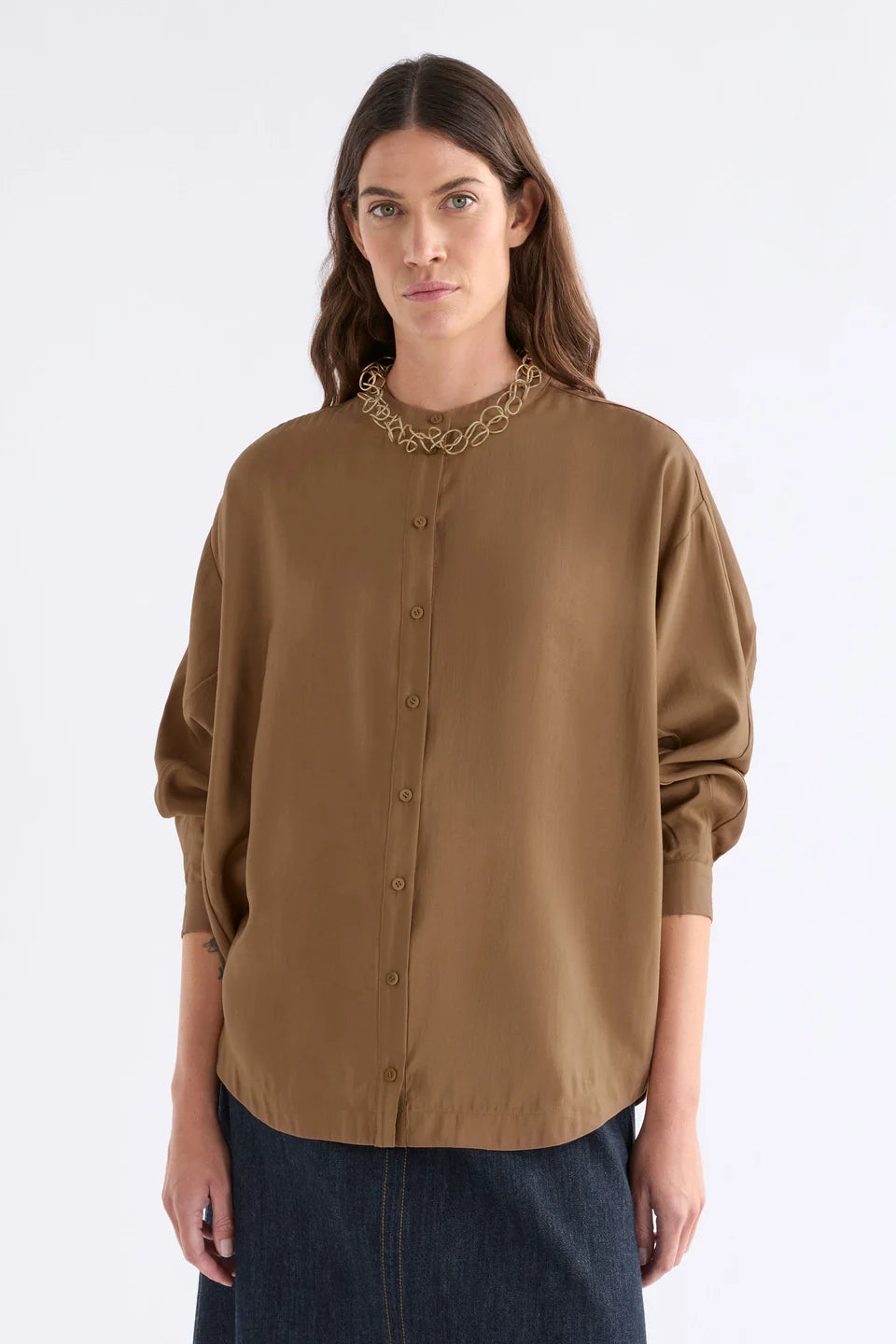 Ahren Shirt - Dark Toffee