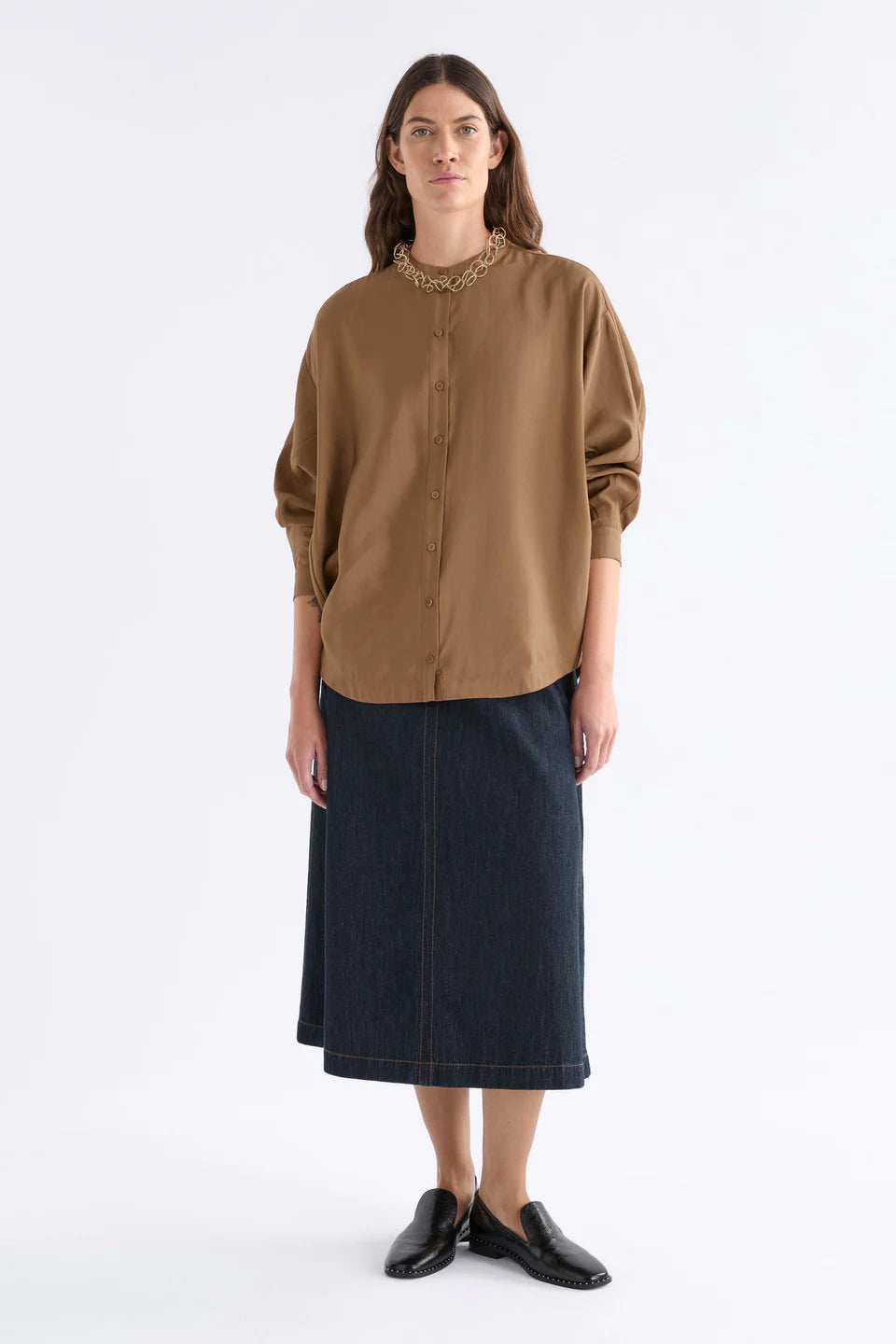 Ahren Shirt - Dark Toffee