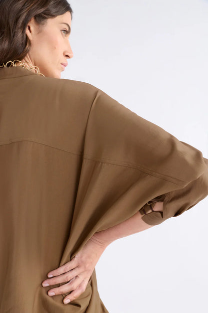 Ahren Shirt - Dark Toffee
