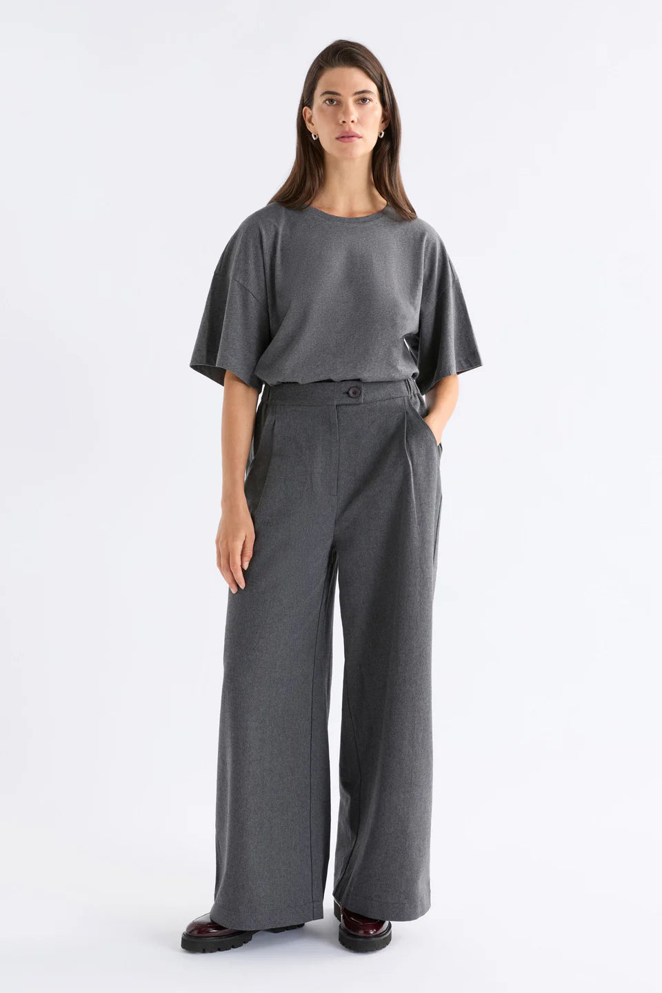 Unn Pant - Dark Grey Marle