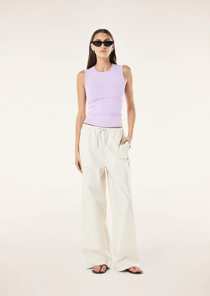 Ace Cotton Poplin Pants - Whisper White