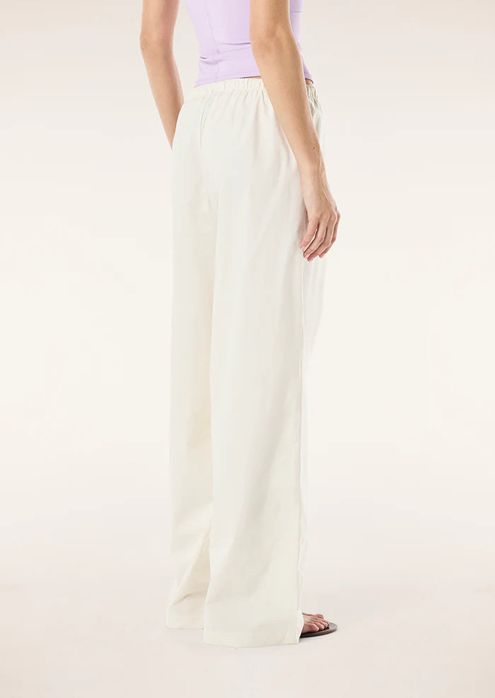 Ace Cotton Poplin Pants - Whisper White