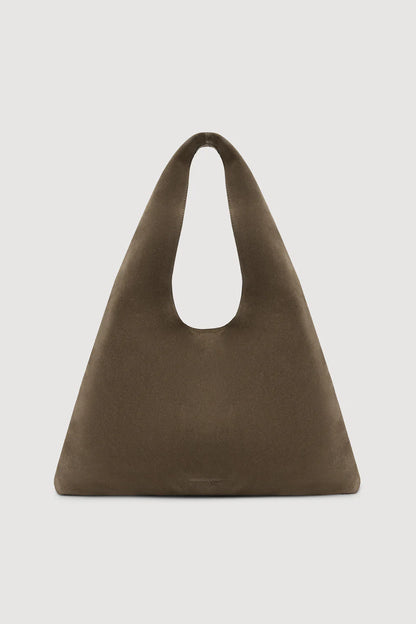 Willow Suede Hobo Bag - Bark