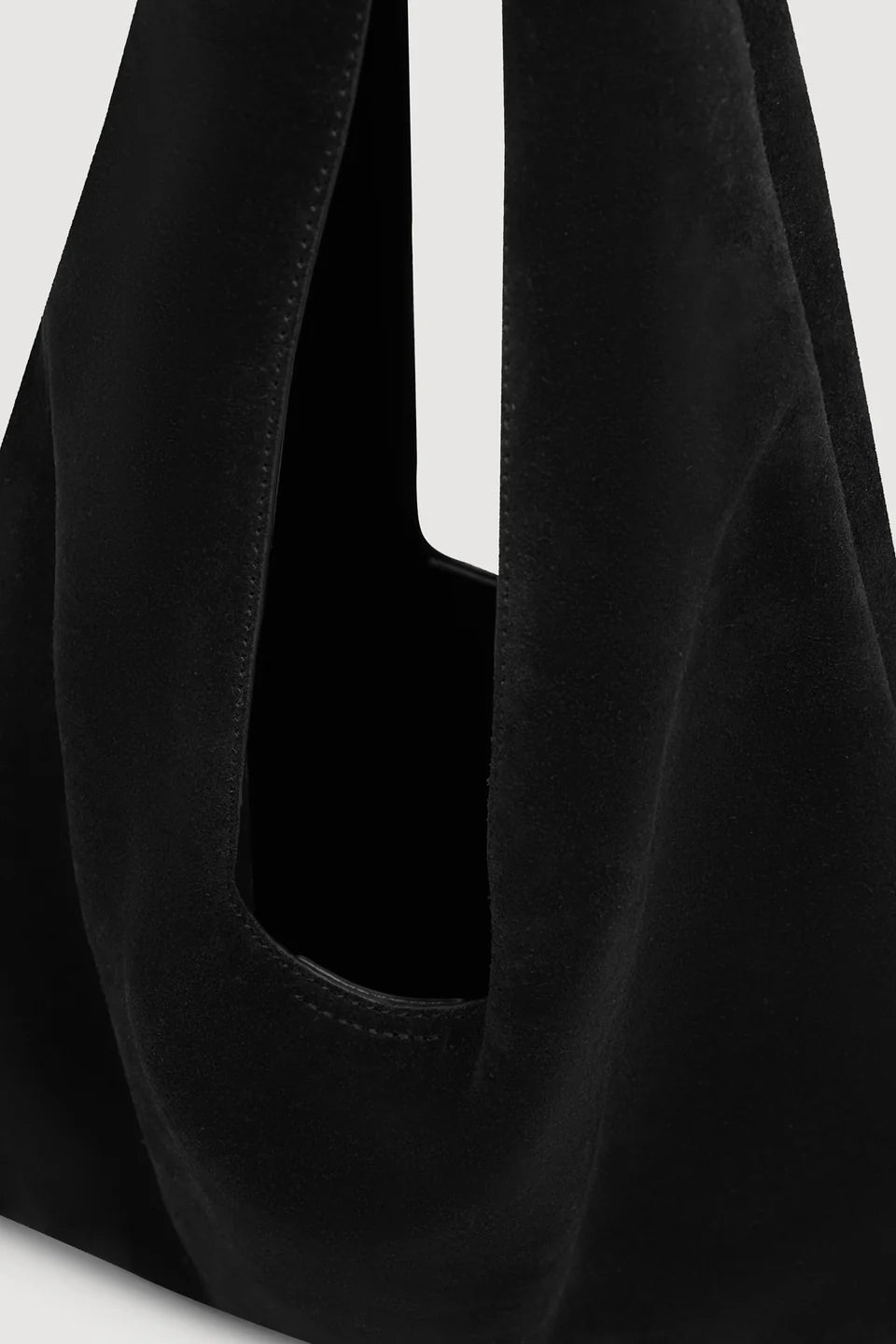 Willow Suede Hobo Bag - Black