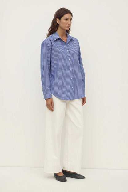 Anais Stripe LS Shirt - Blue/White Stripe