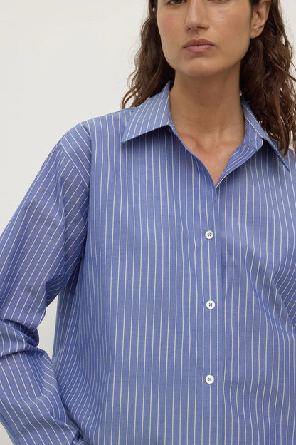 Anais Stripe LS Shirt - Blue/White Stripe