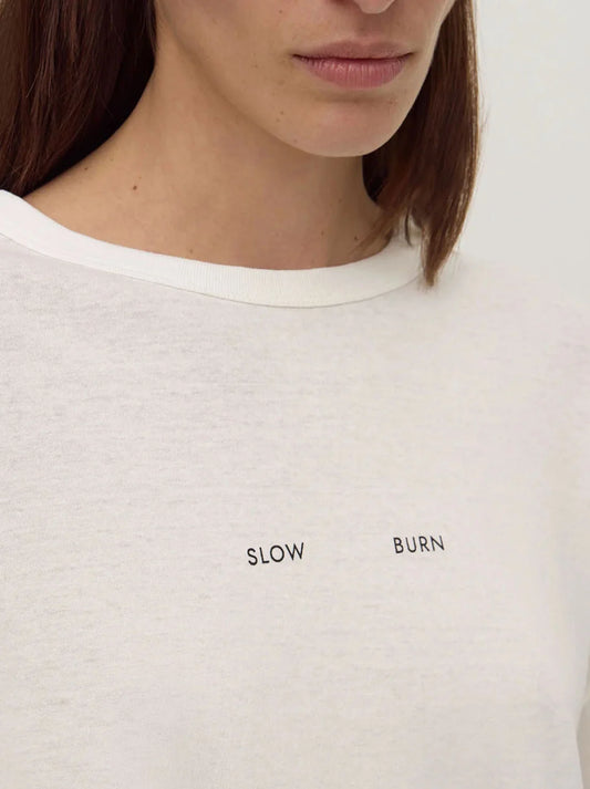 Slow Burn Wide LS Tee - Antique White