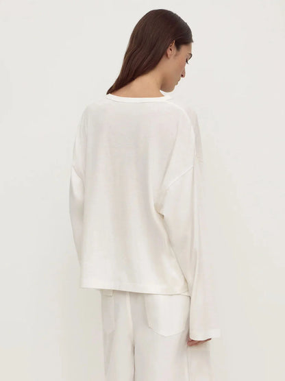 Slow Burn Wide LS Tee - Antique White
