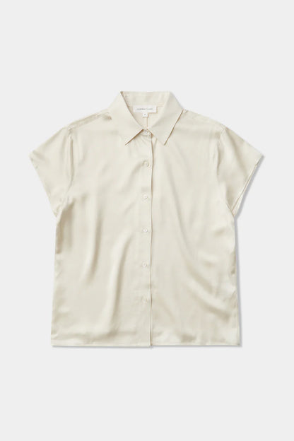 Karri Silk SS Shirt - Cream