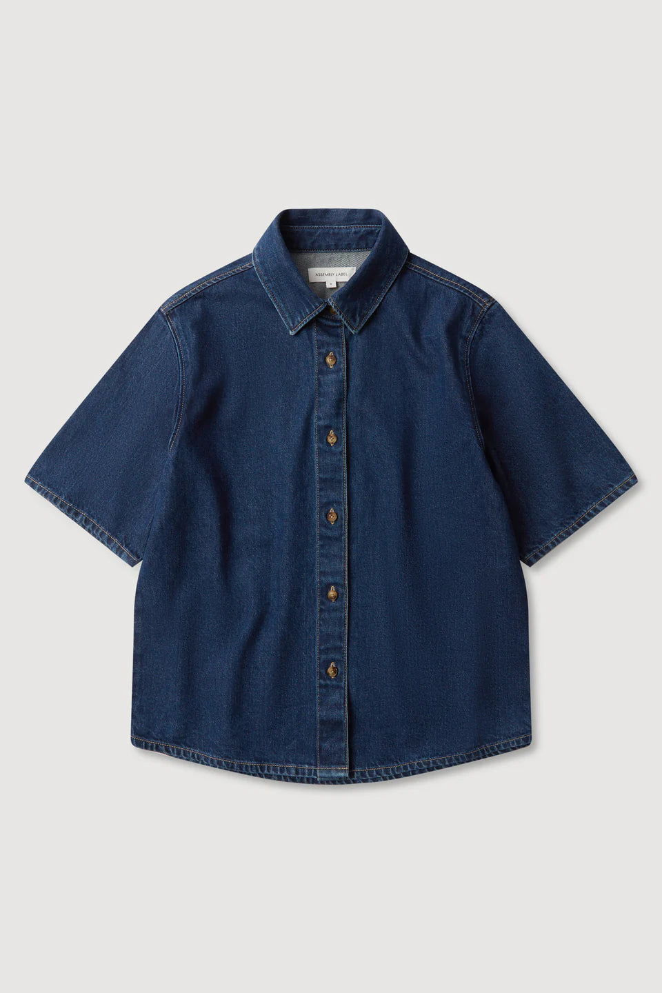 Boxy Denim SS Shirt - Heritage Blue