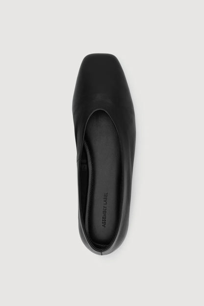 Andrea Leather Ballet Flat - Black