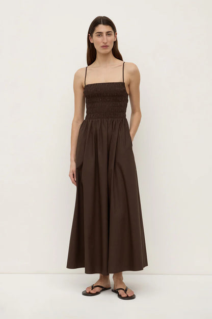 Aubrey Rouched Dress - Ganache