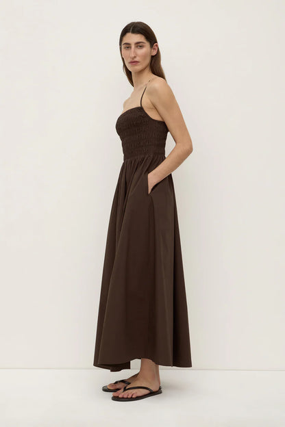 Aubrey Rouched Dress - Ganache