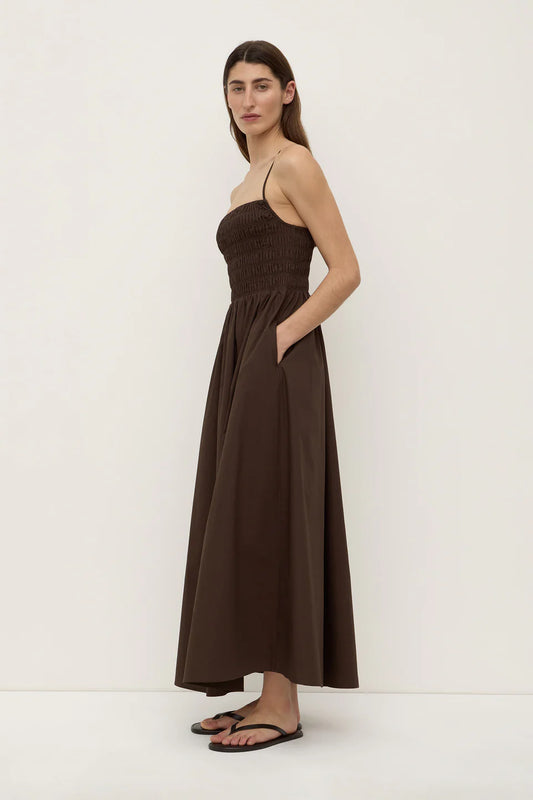 Aubrey Rouched Dress - Ganache