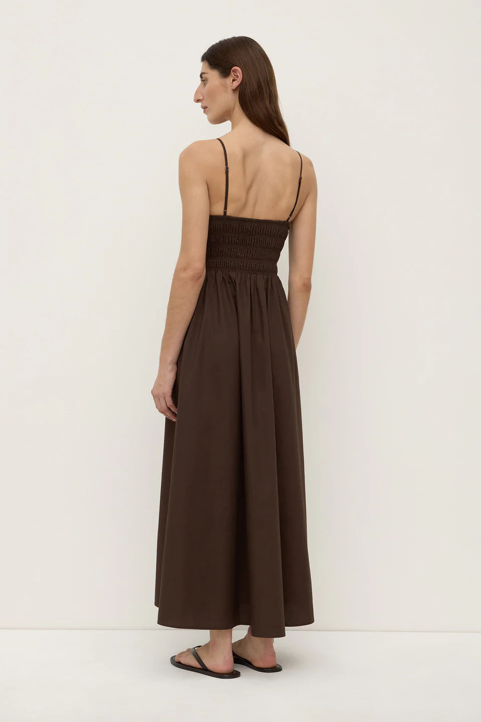 Aubrey Rouched Dress - Ganache