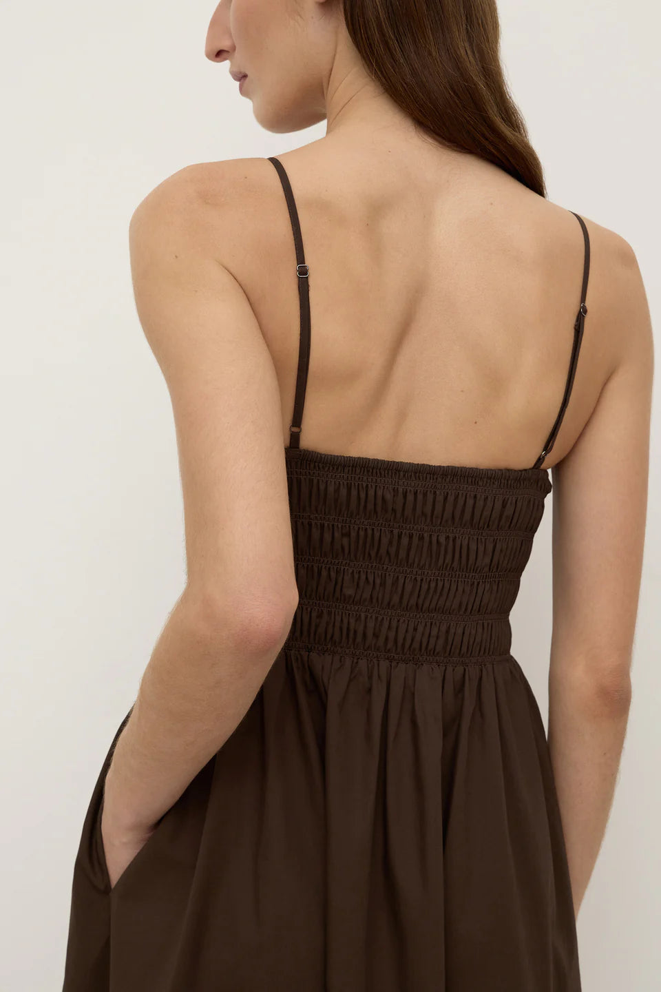 Aubrey Rouched Dress - Ganache