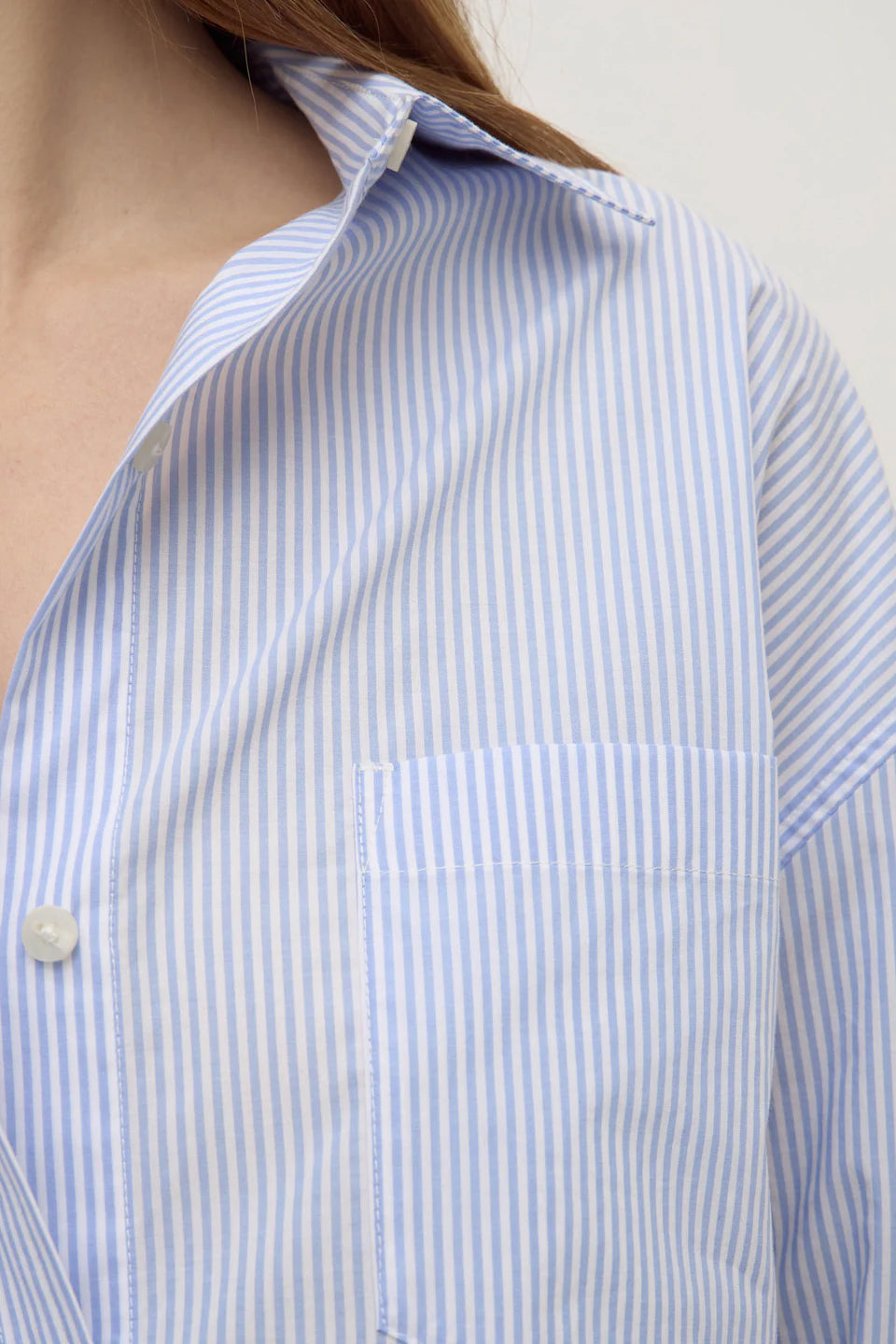 Avoca Stripe LS Shirt - Blue/White Stripe