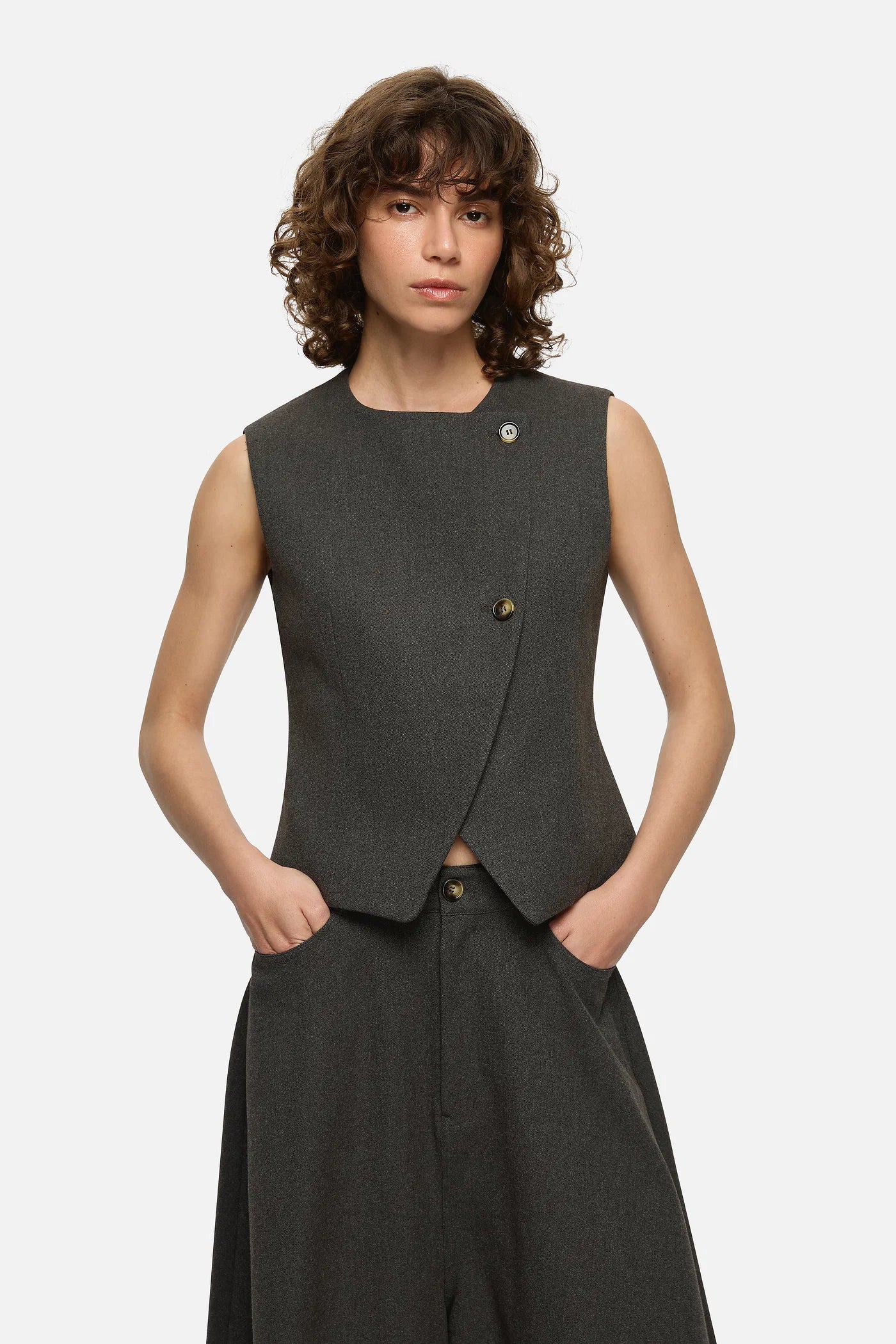Jasmine Vest - Charcoal