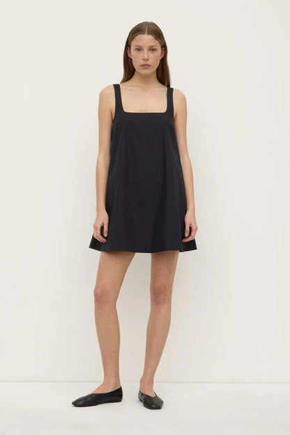 Becca Cotton Drill Mini Dress - Black