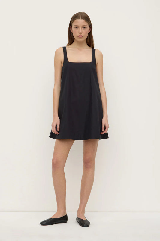 Becca Cotton Drill Mini Dress - Black