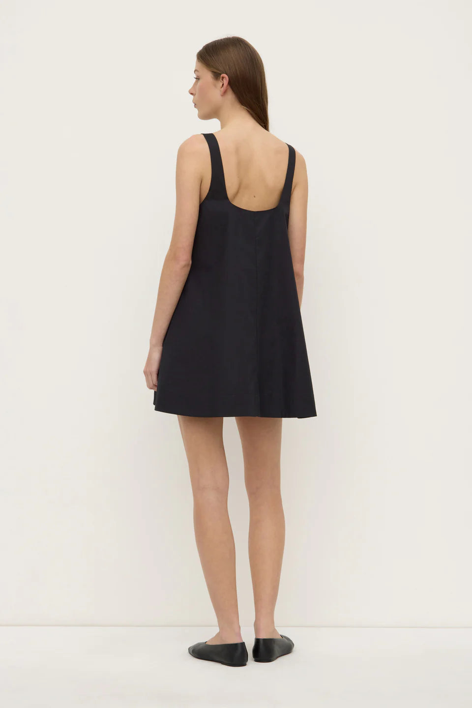 Becca Cotton Drill Mini Dress - Black