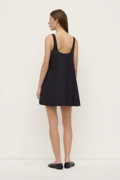Becca Cotton Drill Mini Dress - Black