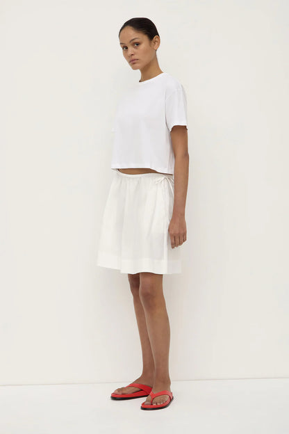 Bella Poplin Skirt - White