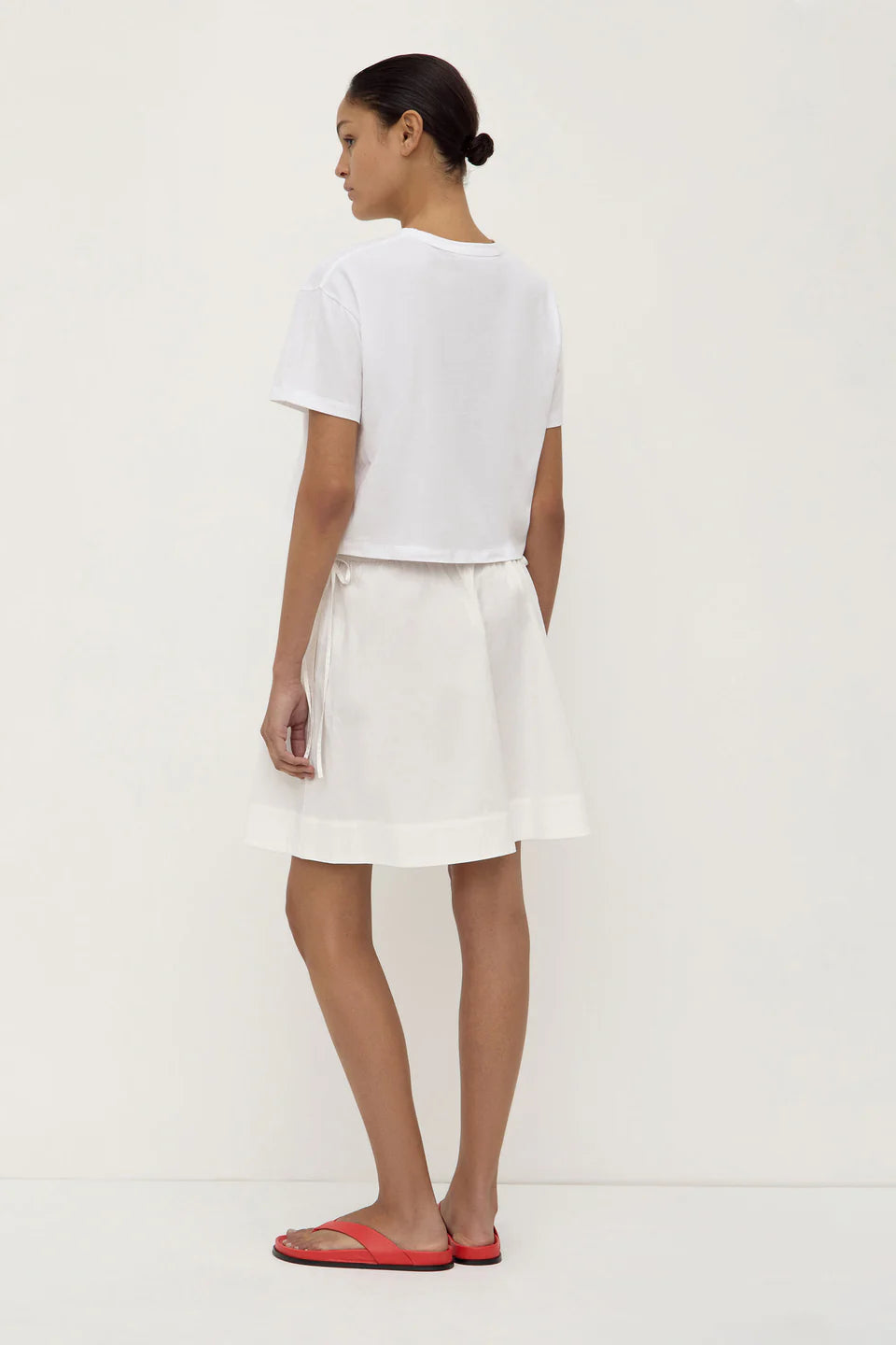 Bella Poplin Skirt - White