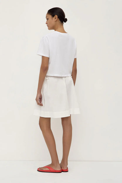 Bella Poplin Skirt - White