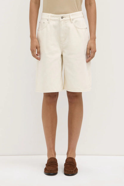 Bermuda Denim Short - Ecru
