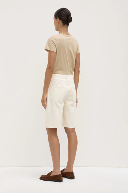 Bermuda Denim Short - Ecru