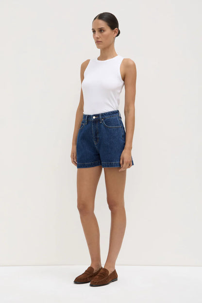 Boxy Denim Short - Heritage Blue