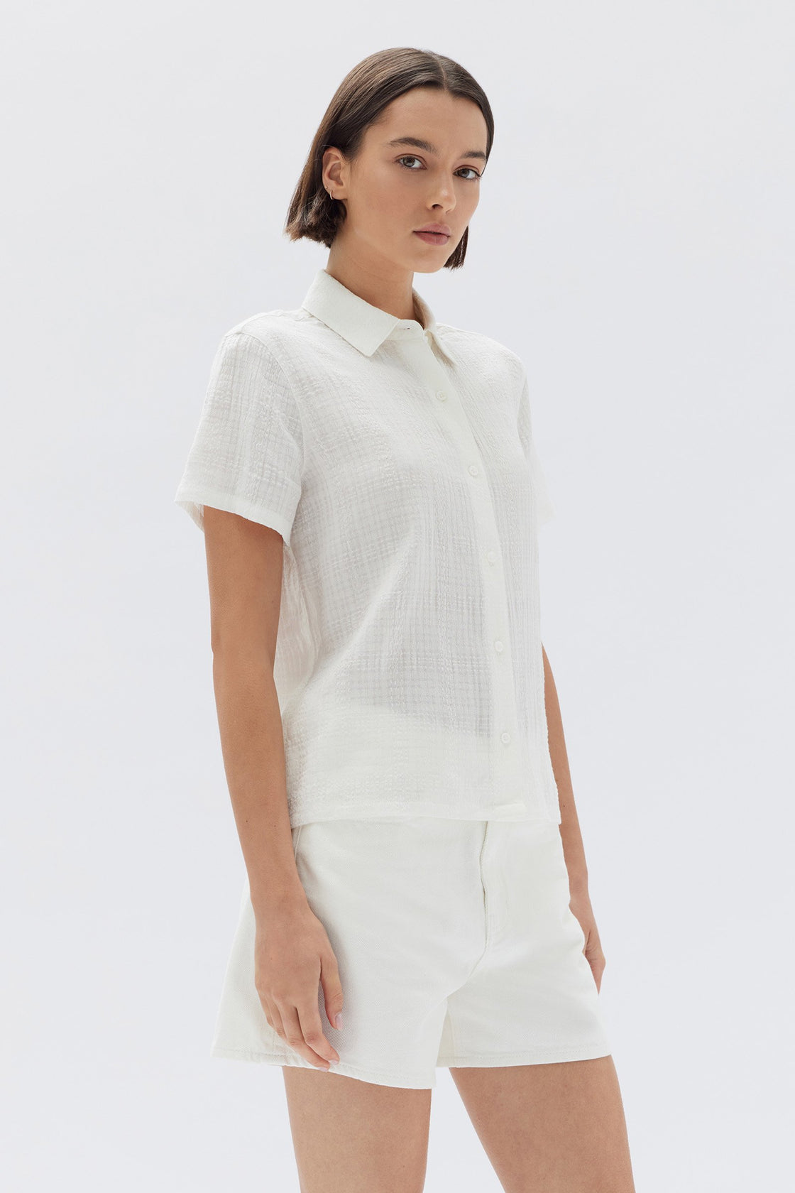 Calliope Short Sleeve Shirt  - White