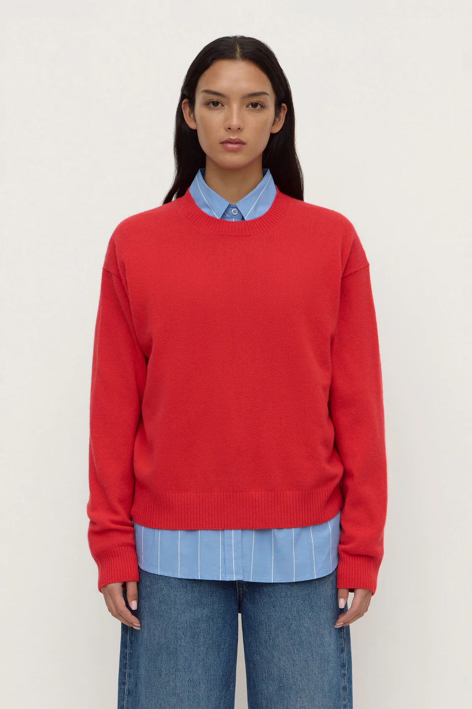Carter Brushed Wool Sweater - Flame